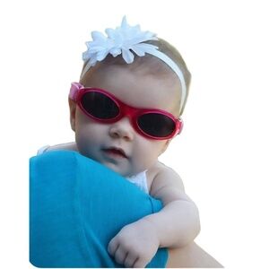 BABY BANZ Sunglasses Black Reflective Adjustable Strap UV Protection‎ Outdoor